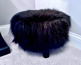 Faux Fur Stool