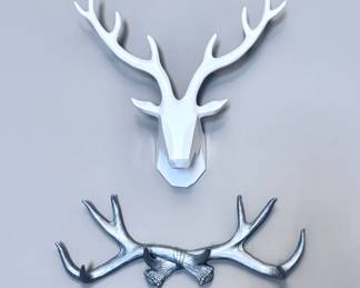 Faux Skull and Antler Art