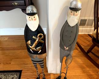 Set of painted metal  Fisherman