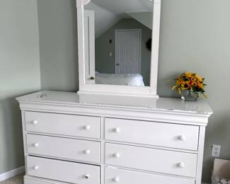 Stanley Wooden Dresser with Mirror