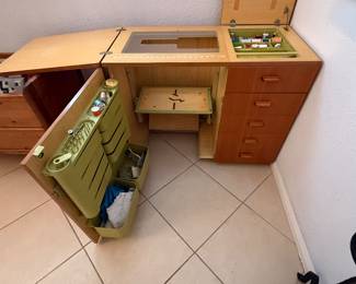Horn collection sewing utility desk