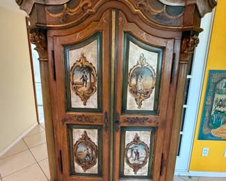 Hand painted German Armoire