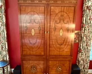 'Devoncourt' Adams Style Armoire with Inlay Details - Drexel Heritage 