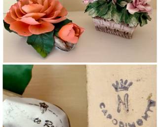 Porcelain Floral Pieces - Capodimonte 