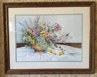 Matted and Framed Floral Wall Art - M.B. Wright