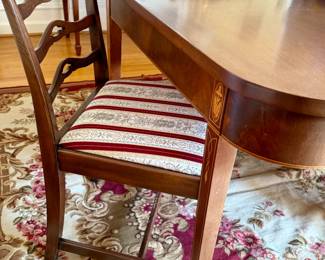 Red and White Striped Dining Chair (1 of 3)