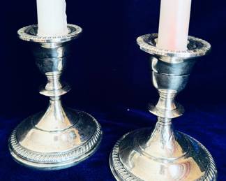 Pair of Weighted Sterling Candlesticks