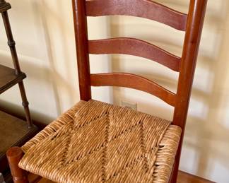Ladder Back Chair with Rush Seat 