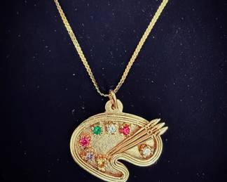 14K gold necklace with pendant