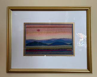 Matted and Framed Handwoven Tapestry - "A Perfect Day" - Betsy Worden, Knoxville