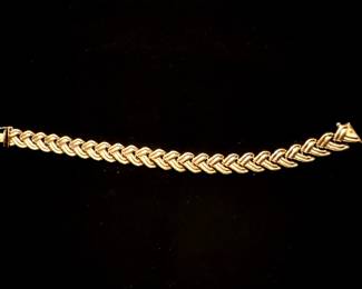 14K gold rope chain bracelet