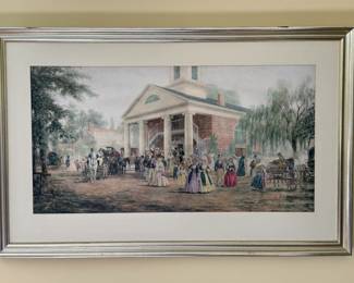 Matted and Framed Print - "The Old Dutch Church" - Edward Lamson Henry 