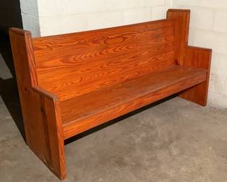 Wood Pew Bench