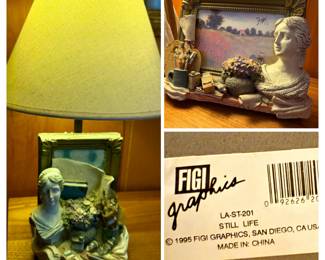 Decorative Table Lamp Featuring A Still Life Sculpture by Figi Graphics 