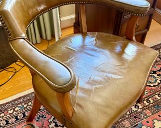 Brass-studded Office Arm Chair