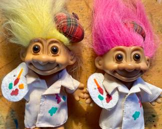 Two Russ Troll Dolls - Painter Themed 