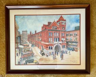 Matted and Framed Art - "The Old Market House" - B. J. Clark 35/750