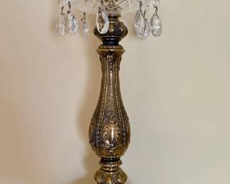 Candlestick Holder with Crystal Drops