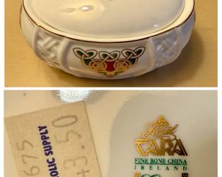 Fine Bone China Trinket Box - Celtic Spirit, Ireland 