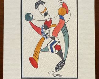 Matted Abstract Art - G. Rogers