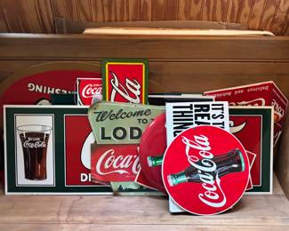 Metal Coca Cola signage 