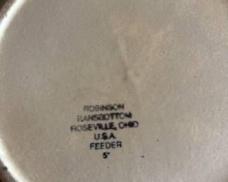 Stoneware Robinson Ransbottom Roseville Ohio USA Dog Feeder