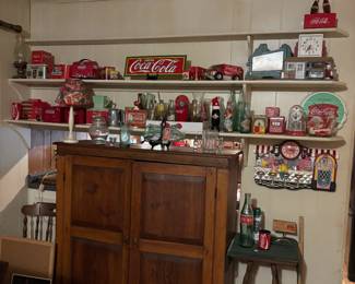 Coca Cola, antique cabinet