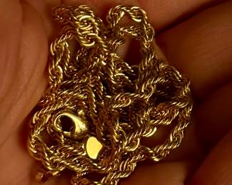NICE 14K long rope chain