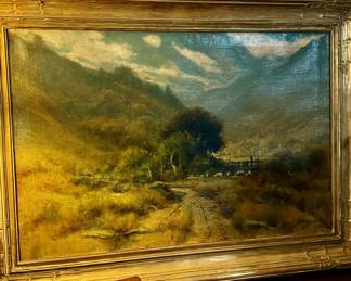 Circa 1870s English Pastoral oil on canvas
