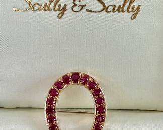 18K Ruby Horseshoe online for $20,000 retail