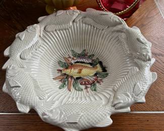 Fitz & Floyd Fish Design Centerpiece Bowl