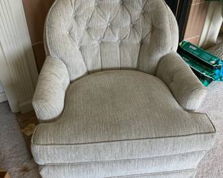 Woodmark Grey Upholstered Rocking Chair