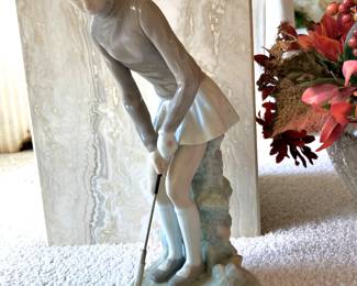 Lladro Lady Golfer Figurine