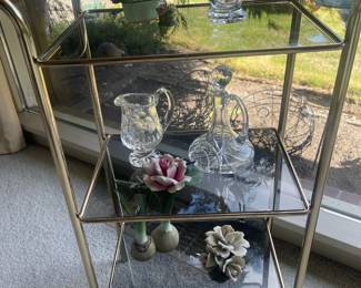 Brass & Glass 3 Tier Shelf