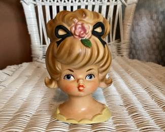 Inarco E-3157 Young Girl Head Vase