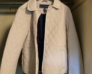 Tommy Hilfiger Women's White Quilted Coat – Size Medium