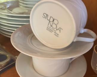 Studio Nova Fine China "Bamboo White" Dinnerware Set