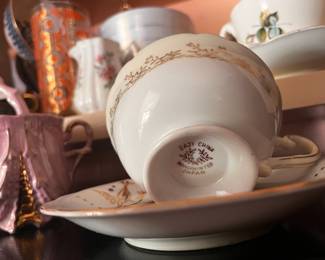 Saji China Floral Hand Painted Teacup & Saucer