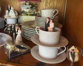 Wedding Toppers, Studio Nova Fine China "Bamboo White" Dinnerware Set