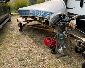 B1 boat, trailer, motor and tank