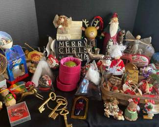 Assorted Christmas Decor Mostly Ornaments
