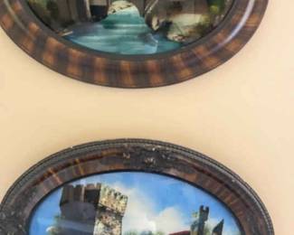 Two Very Old Reverse Paintings On Glass