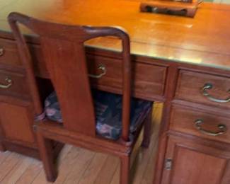 Desk, Chair, And Unique Lamp