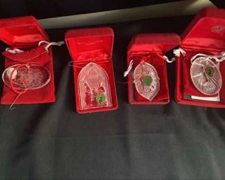 Assorted Lot of Six Waterford Crystal Christmas Ornaments