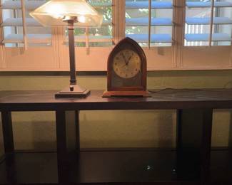 A Table, A Lamp, And A Hammond Clock