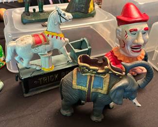 Antique coin bank collection (reproductions)