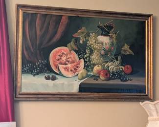 Large oil painting bought in Spain in 1970s. $150