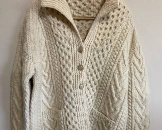 Cream Cable Knit Fisherman Cardigan