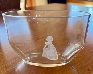 Orrefors Engraved "Wish to the Moon" Crystal Vase