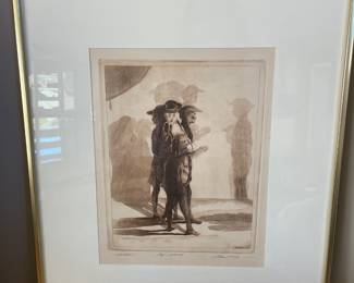 Framed & Matted Etching Print "Affirmation" Signed by Artist